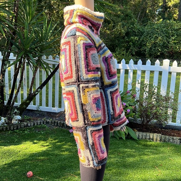 Sea Bette Crochet Knit Puffer Jacket. Size XS - Picture 10 of 12